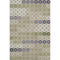 8' X 10' Artichoke Green Purple And Beige Geometric Washable Area Rug With UV Protection