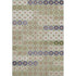 8' X 10' Artichoke Green Purple And Beige Geometric Washable Area Rug With UV Protection