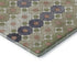 8' X 10' Artichoke Green Purple And Beige Geometric Washable Area Rug With UV Protection