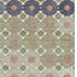 8' X 10' Artichoke Green Purple And Beige Geometric Washable Area Rug With UV Protection