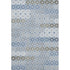 5' X 8' Denim Blue Gray And Silver Geometric Washable Area Rug With UV Protection