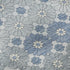 8' Denim Blue Gray And Silver Geometric Washable Round Rug With UV Protection