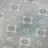 8' Silver Gray And Blue Geometric Washable Round Rug With UV Protection
