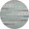 8' Teal Gray And Silver Geometric Washable Round Rug With UV Protection
