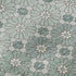 8' Teal Gray And Silver Geometric Washable Round Rug With UV Protection