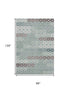 8' X 10' Teal Gray And Silver Geometric Washable Area Rug With UV Protection