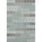 8' X 10' Teal Gray And Silver Geometric Washable Area Rug With UV Protection