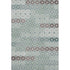 8' X 10' Teal Gray And Silver Geometric Washable Area Rug With UV Protection