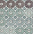 8' X 10' Teal Gray And Silver Geometric Washable Area Rug With UV Protection