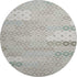 8' Taupe Beige And Teal Geometric Washable Round Rug With UV Protection