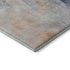 8' Linen Peach And Ivory Abstract Washable Round Rug With UV Protection