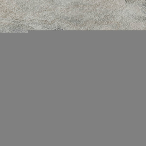 8' Beige Gray And Ivory Abstract Washable Round Rug With UV Protection