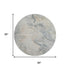 8' Beige Gray And Ivory Abstract Washable Round Rug With UV Protection