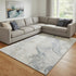 8' X 10' Beige Gray And Ivory Abstract Washable Area Rug With UV Protection