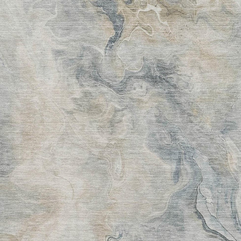 8' X 10' Beige Gray And Ivory Abstract Washable Area Rug With UV Protection