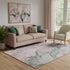 5' X 8' Blush Sage And Ivory Abstract Washable Area Rug With UV Protection
