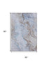 5' X 8' Blue Taupe And Beige Abstract Washable Area Rug With UV Protection