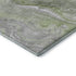 8' X 10' Artichoke Green Gray And Silver Abstract Washable Area Rug With UV Protection