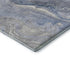 5' X 8' Denim Blue Gray And Ivory Abstract Washable Area Rug With UV Protection