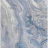 5' X 8' Denim Blue Gray And Ivory Abstract Washable Area Rug With UV Protection
