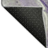 8' Purple Gray And Ivory Abstract Washable Round Rug With UV Protection
