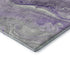 8' Purple Gray And Ivory Abstract Washable Round Rug With UV Protection