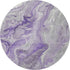 8' Purple Gray And Ivory Abstract Washable Round Rug With UV Protection