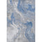 5' X 8' Blue Gray And Ivory Abstract Washable Area Rug With UV Protection