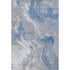 5' X 8' Blue Gray And Ivory Abstract Washable Area Rug With UV Protection