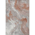 8' X 10' Salmon Gray And Ivory Abstract Washable Area Rug With UV Protection