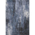 8' X 10' Blue Charcoal And Ivory Abstract Washable Area Rug With UV Protection