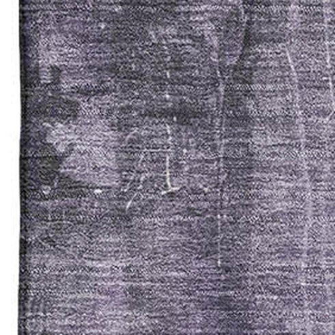 5' X 8' Purple Charcoal And Ivory Abstract Washable Area Rug With UV Protection