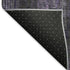 8' Purple Charcoal And Ivory Abstract Washable Round Rug With UV Protection