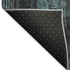 8' Teal Charcoal And Ivory Abstract Washable Round Rug With UV Protection