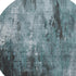 8' Teal Charcoal And Ivory Abstract Washable Round Rug With UV Protection