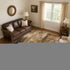 9' X 12' Taupe Copper And Ivory Abstract Washable Area Rug With UV Protection