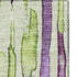 8' X 10' Artichoke Green Lavender And Ivory Striped Washable Area Rug With UV Protection