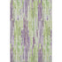 8' X 10' Artichoke Green Lavender And Ivory Striped Washable Area Rug With UV Protection