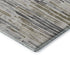 5' X 8' Beige Tan And Silver Striped Washable Area Rug With UV Protection