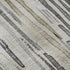 5' X 8' Beige Tan And Silver Striped Washable Area Rug With UV Protection