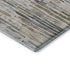 8' X 10' Beige Tan And Silver Striped Washable Area Rug With UV Protection