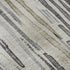 8' X 10' Beige Tan And Silver Striped Washable Area Rug With UV Protection