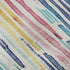 8' X 10' White Pink And Teal Striped Washable Area Rug With UV Protection