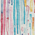 8' X 10' White Pink And Teal Striped Washable Area Rug With UV Protection