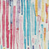 8' X 10' White Pink And Teal Striped Washable Area Rug With UV Protection