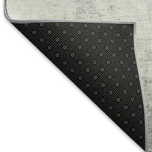 8' X 10' Artichoke Green Gray And Ivory Abstract Washable Area Rug With UV Protection