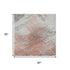 5' X 8' Coral Gray And Ivory Abstract Washable Area Rug With UV Protection