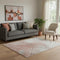 5' X 8' Coral Gray And Ivory Abstract Washable Area Rug With UV Protection