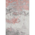 9' X 12' Coral Gray And Ivory Abstract Washable Area Rug With UV Protection