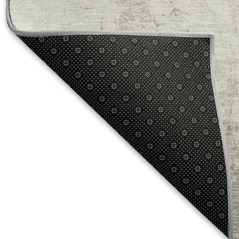 9' X 12' Coral Gray And Ivory Abstract Washable Area Rug With UV Protection